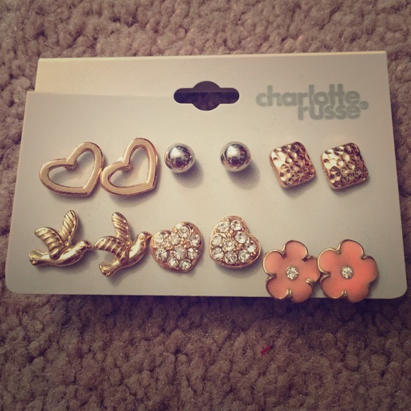 Assorted stud Charlotte Russe earrings