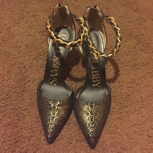 Black/Gold dylan high heel pumps