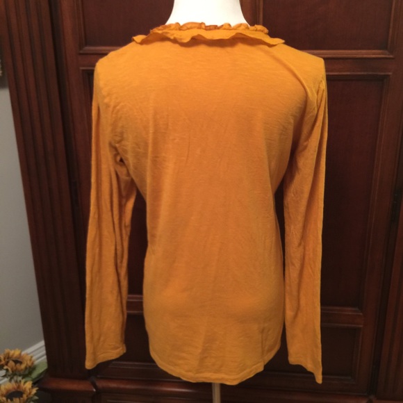 • Loft Long Sleeve Ruffle Top • - Picture 3 of 3