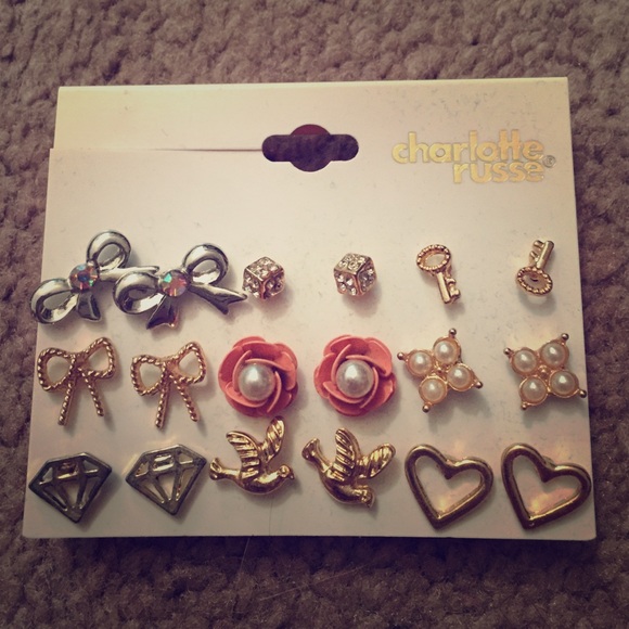 Assorted stud Charlottte Russe earrings