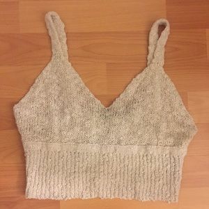 Foreign Exchange knit cropped top