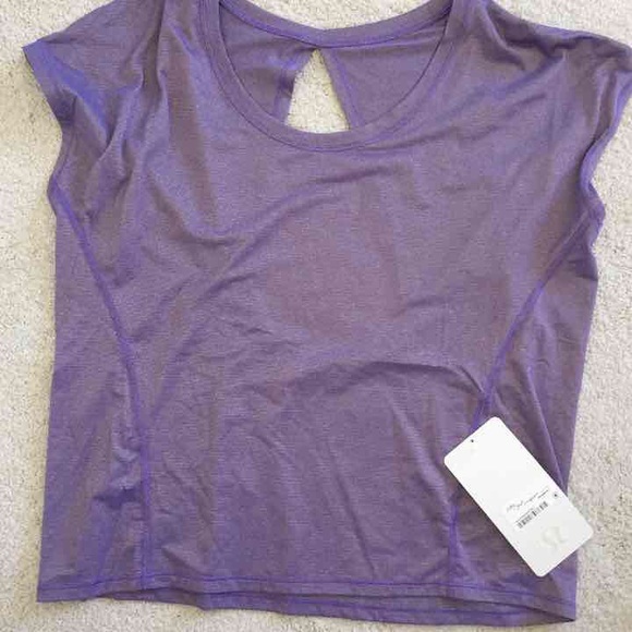 Lululemon Sweaty or not Crop Tee Size 6