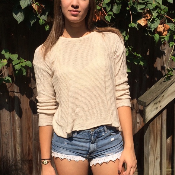 SOLD❗️Cream Brandy Melville sweater