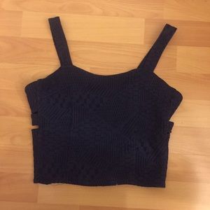 Cotton On navy blue crop top