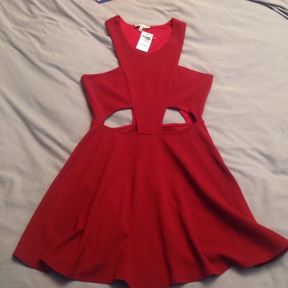 Burgundy skater dress