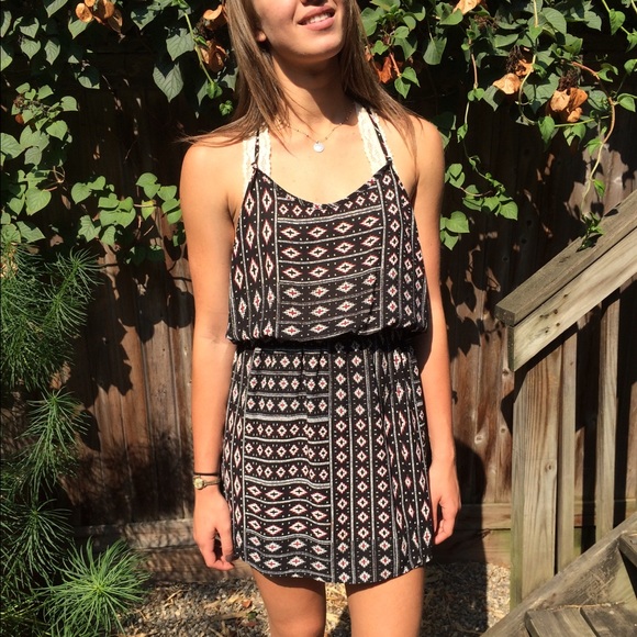 SOLD❗️Tribal print black dress
