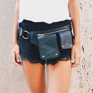 Leather fanny pack