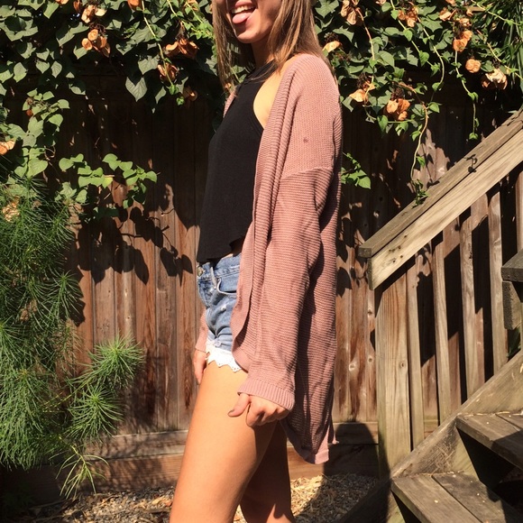 SOLD❗️Pinkish knit long open sweater