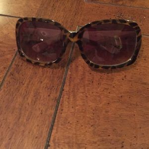 Leopard print glasses with mint green sides