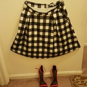 Lucy Paris Gingham Midi Skirt