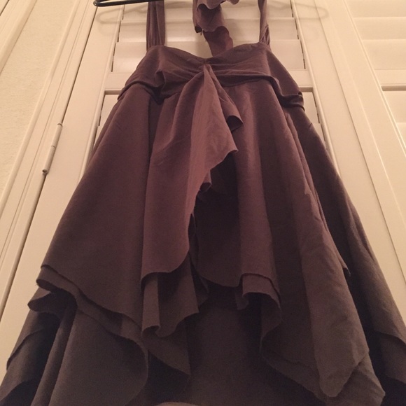 Brown halter top with ruffles from Guess - Picture 4 of 4