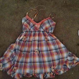 Forever 21 Orange/Grey/White Blouse