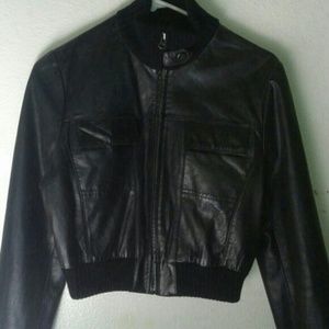 Black Guess leather jacket