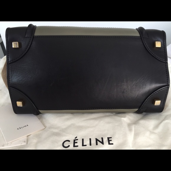 100% authentic Celine bicolor mini luggage handbag - Picture 2 of 4