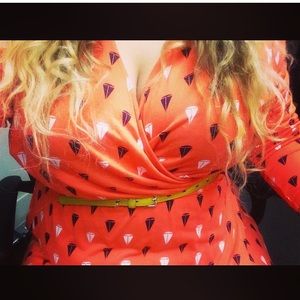 Old Navy Sailboat Print Wrap Dress