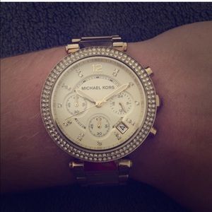 MK watch gold Parker style