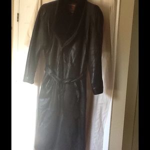 Men's leather coat (long)
