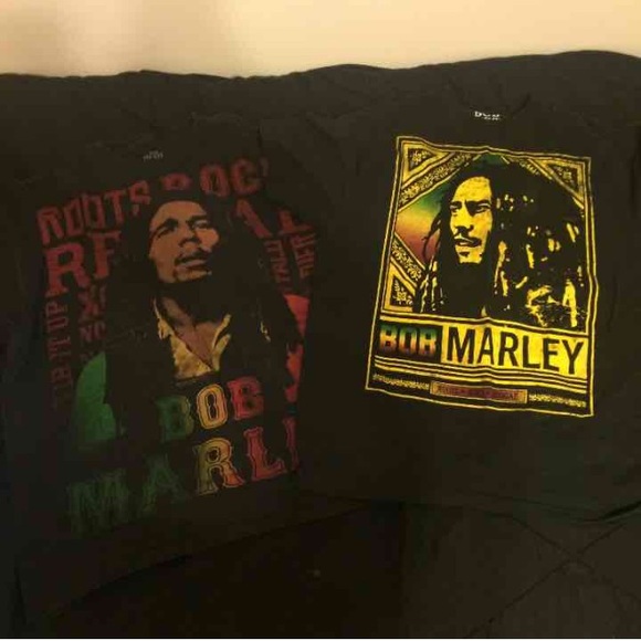 2 bob Marley tshirts