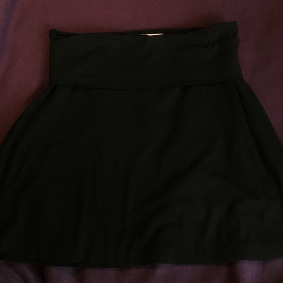 Black Fold Down Skirt
