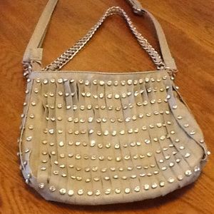 Handbag with removable straps.