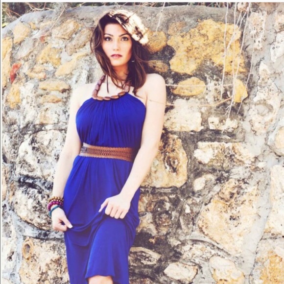 Royal blue maxi dress