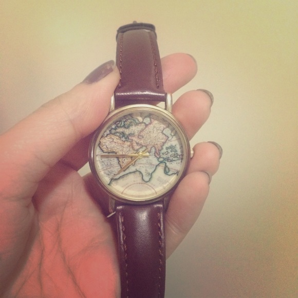 Urban Outfitters Jewelry - Urban Outfitters Around the World map/globe watch