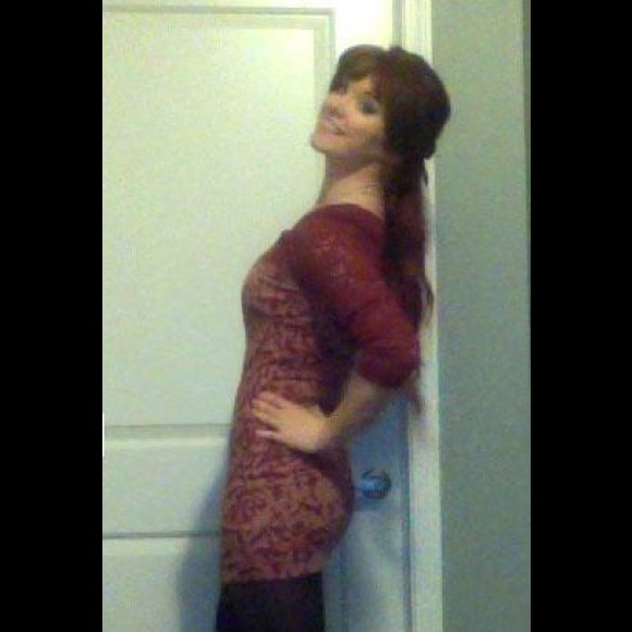 Free People Red/Brick Bodycon Dress - Picture 3 of 3