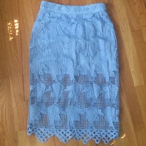 *NWOT* Fitted Lace Midi Skirt