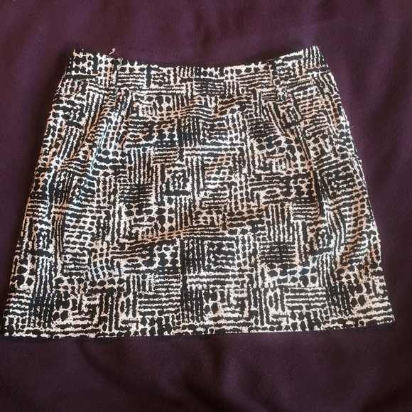 Black and White Mini Skirt