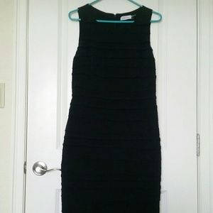 Calvin Klein black column dress