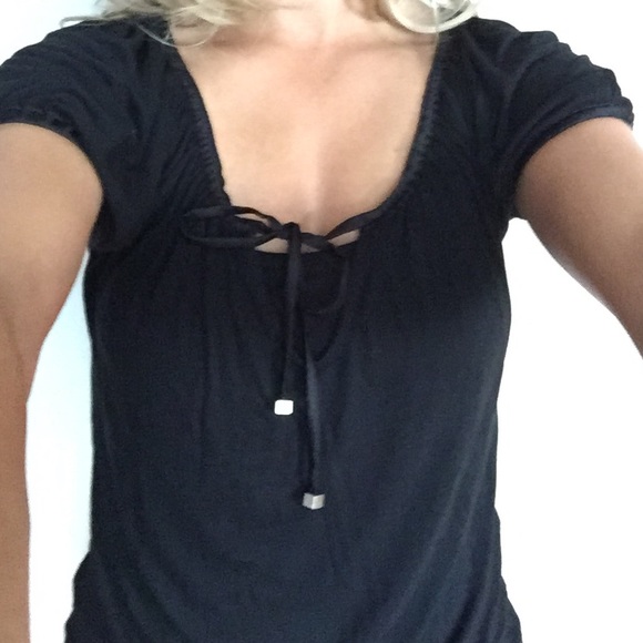 Black top with built in camisole - Picture 1 of 3