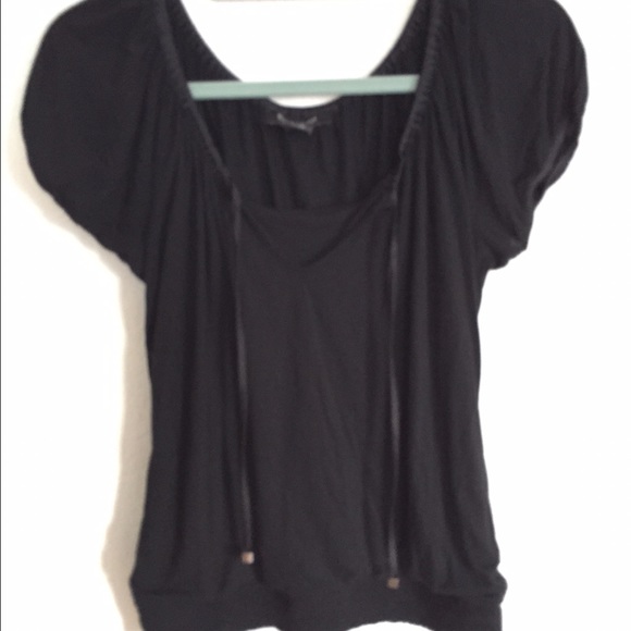Black top with built in camisole - Picture 2 of 3