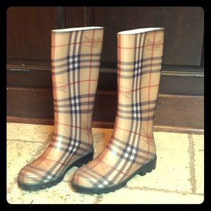 Burberry Checkered Rain Boots