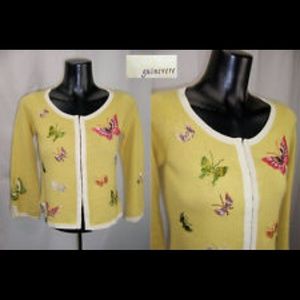 Yellow butterfly cardigan