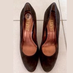 Brown heels size 7 Franco Sarto