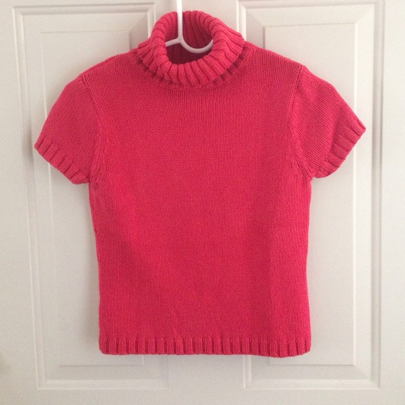 Ann Taylor Loft Red Short Sleeve Sweater