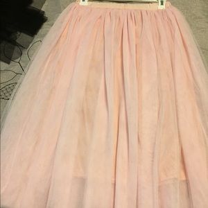 Pink tulle skirt