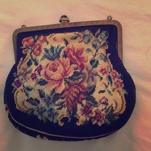 Vintage Needlepoint Clutch