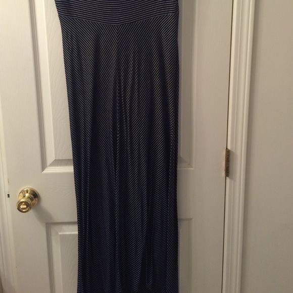 Maternity Navy and white maxi-skirt