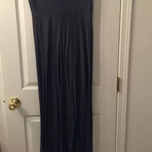 Maternity Navy and white maxi-skirt