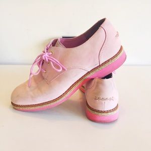 Sperry Top-Sider Pink Suede Lace-Up Oxfords Size 8