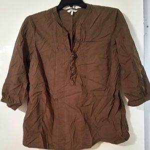 Brown 3/4 sleeve top