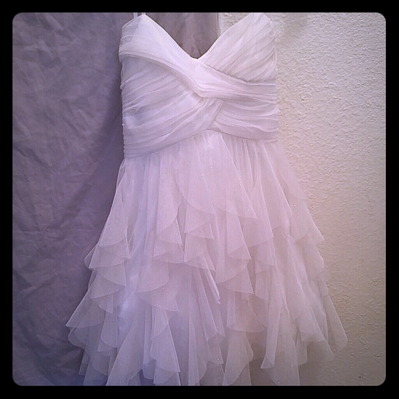 Strapless Off white/ gold party dress