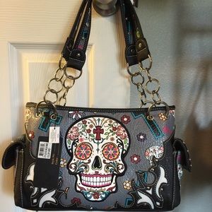 Concealed Carry purse w/ sugar skull