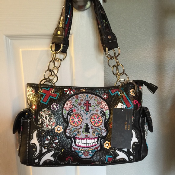 Concealed Carry purse w/ sugar skull