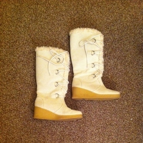 Cream Boots