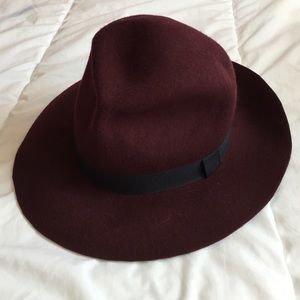 Burgundy Felt Hat