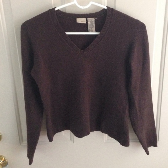 Brown V Neck Sweater - Picture 1 of 3