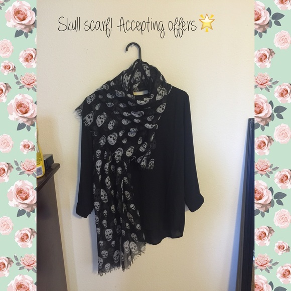 Sheer oversized scarf