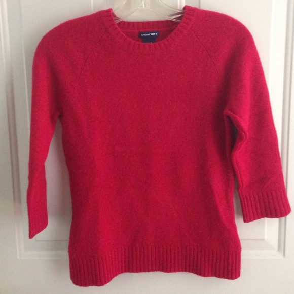 Gap Stretch Red Sweater Three Quarter Sleeve - Picture 1 of 2